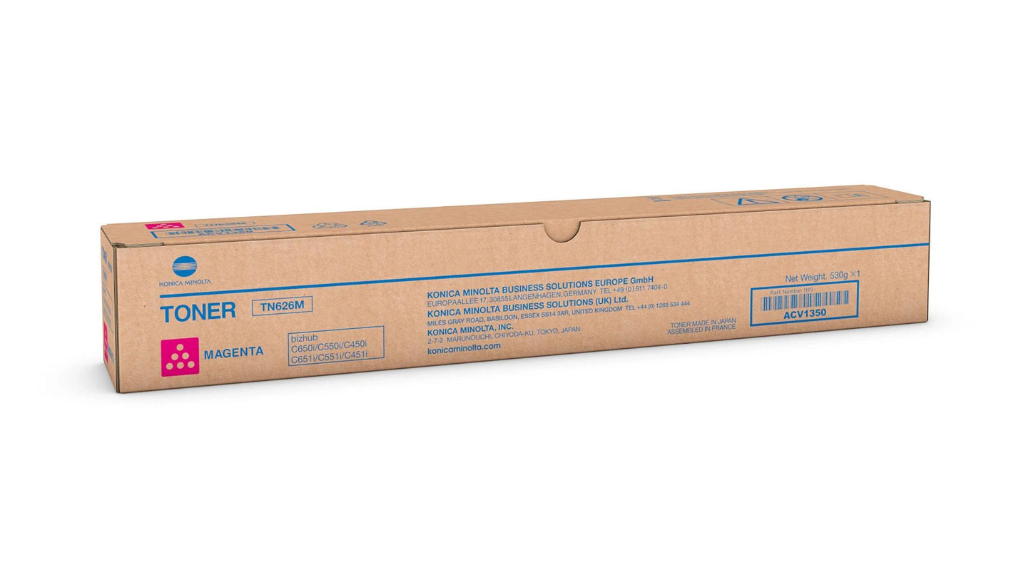 Toner Konica Minolta TN626 Magenta Original – Couleur Vive et Impression Haute Qualité