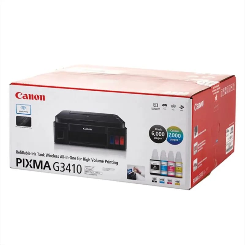 Canon PIXMA G3410 – Imprimante Multifonction WiFi avec Réservoir d’Encre | Impression Économique Haute Qualité