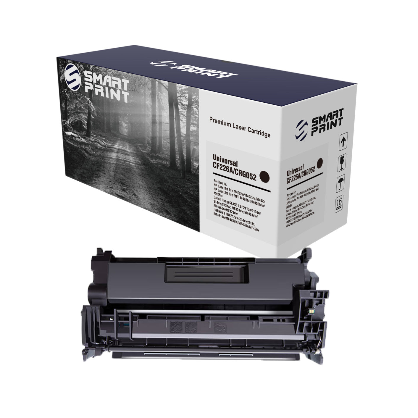 Toner Smart Print Compatible CF226A / CRG-052 – Jusqu’à 3 100 Pages | HP LaserJet Pro M402 / M426 & Canon i-SENSYS LBP212 / MF421