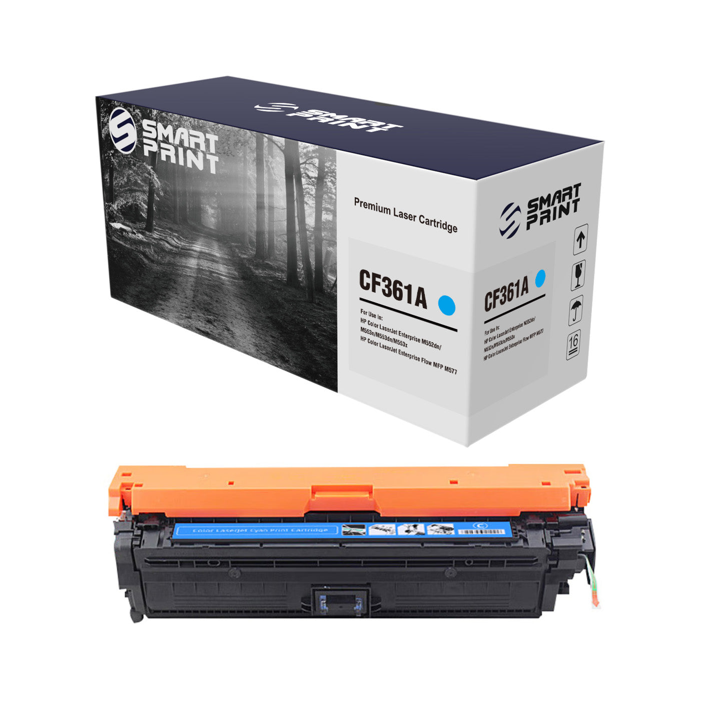 Toner Smart Print Compatible CF361A (508A) Cyan – Jusqu’à 5 000 Pages | HP Color LaserJet Enterprise M552 / M553 & MFP M577