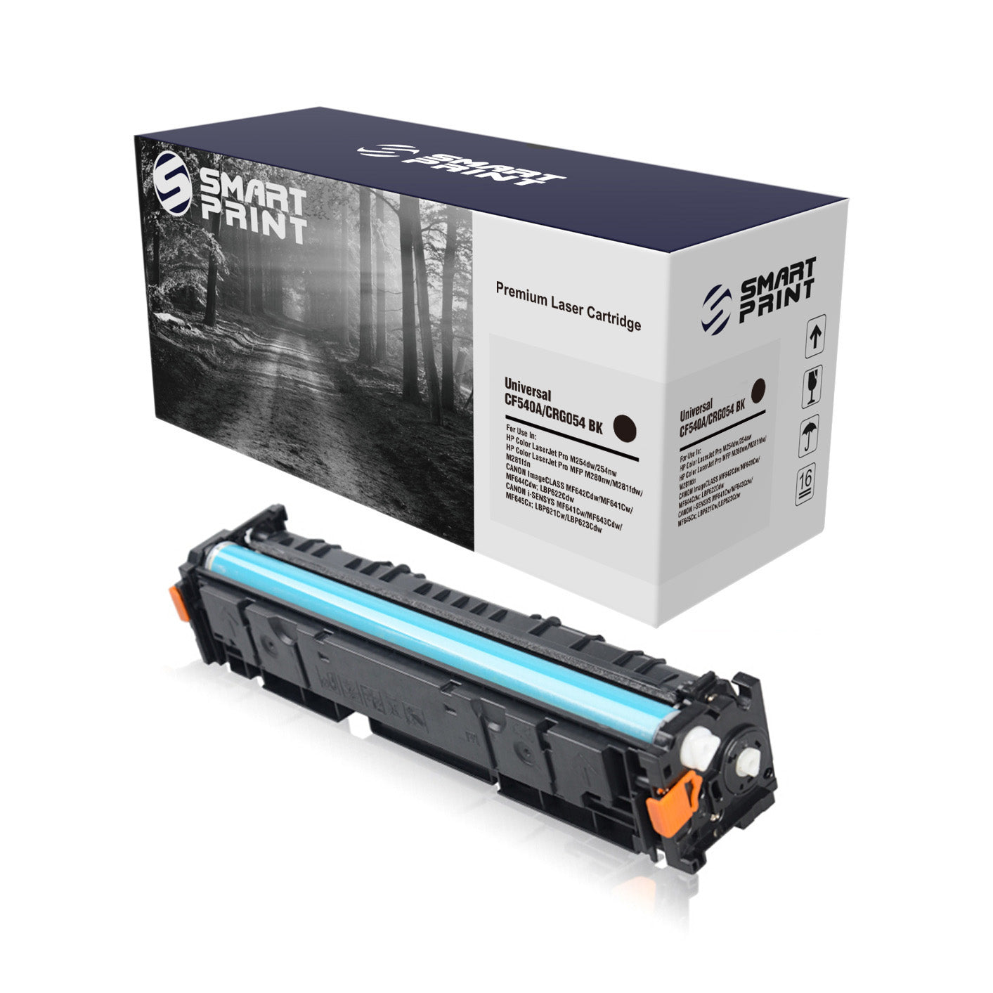 Toner Smart Print Compatible CF540A (203A) / CRG-054 Noir – Jusqu’à 1 400 Pages | HP Color LaserJet Pro M254 / MFP M280 / M281 & Canon i-SENSYS LBP621 / MF643