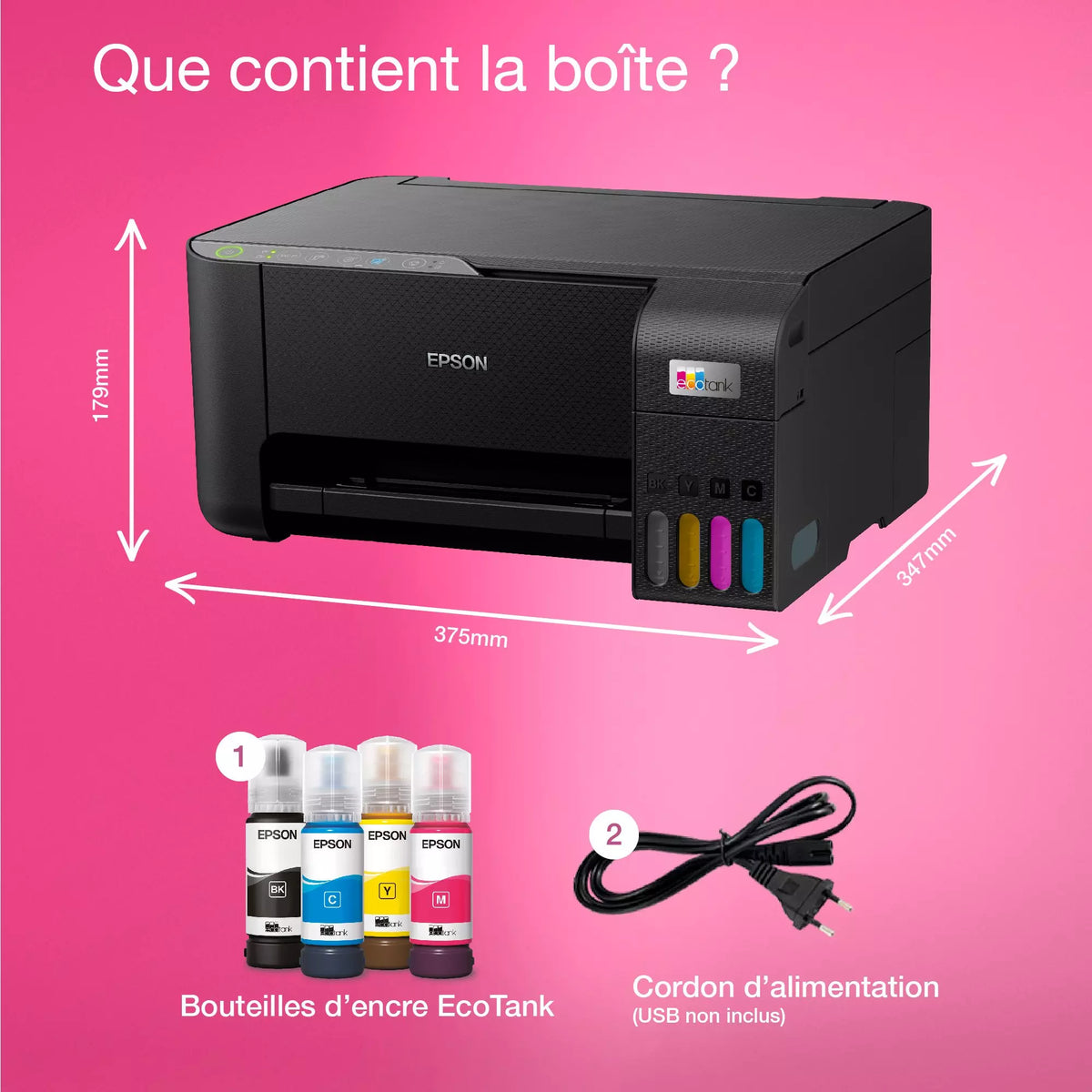 🖨️ Epson EcoTank L3250 – Imprimante Wi-Fi Couleur + Scanner | Rame A4 Offerte