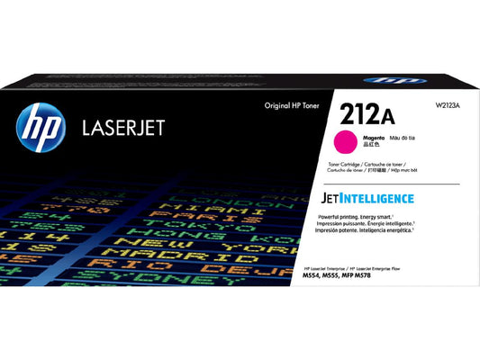 Toner HP 212A Magenta W2123A Original – Couleur Vive et Impression Laser Haute Qualité