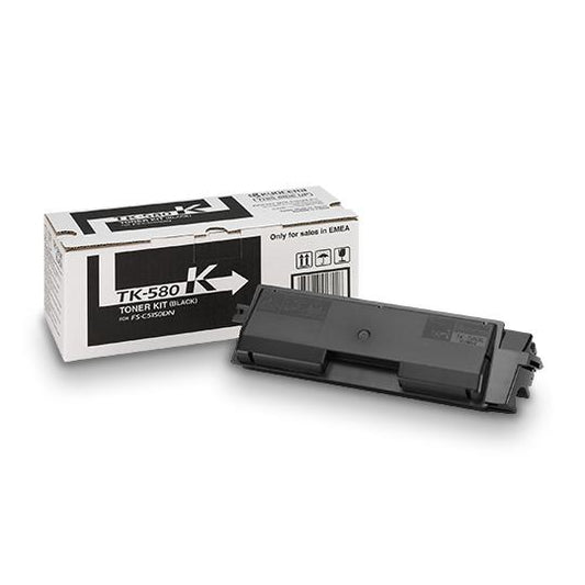 Toner Kyocera TK-580 Noir (Black) Original – Cartouche Haute Performance pour FS-C5150DN