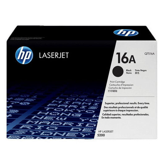 Toner HP 16A (Q7516A) Original – Cartouche Noire pour HP LaserJet 5200