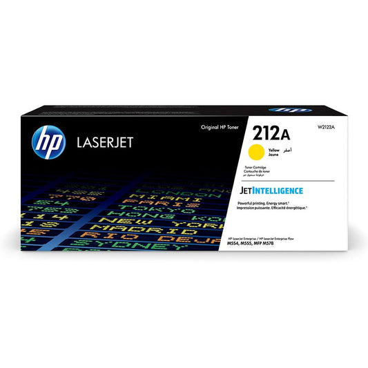 Toner HP 212A Jaune Original (W2122A) – Couleurs Éclatantes et Impression Haute Qualité