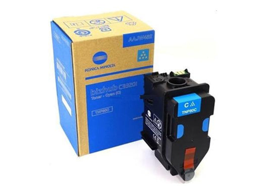 Toner Konica Minolta TNP80 Cyan Original – Couleurs Précises et Impression Haute Qualité